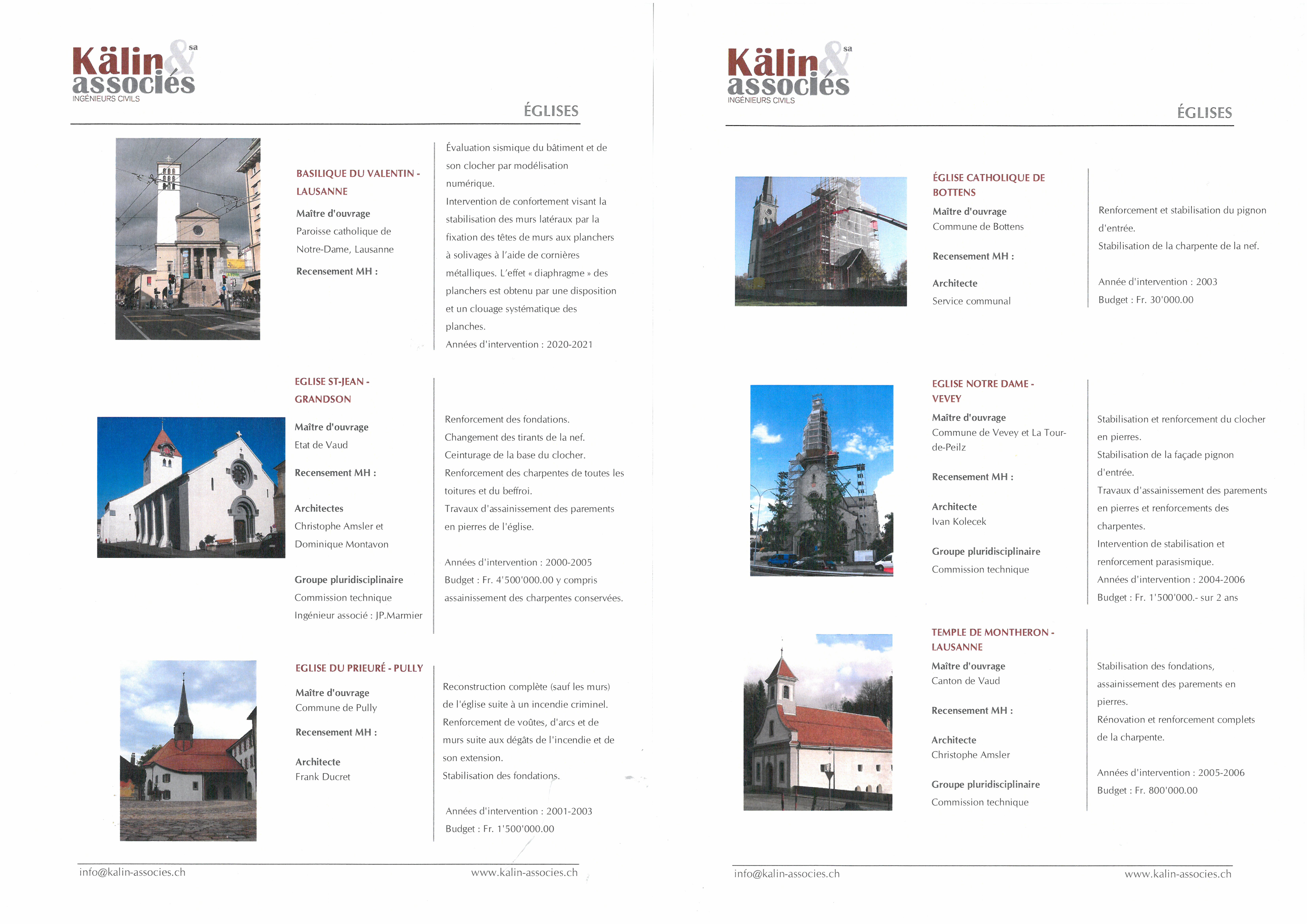 Catalogue références édifices religieux